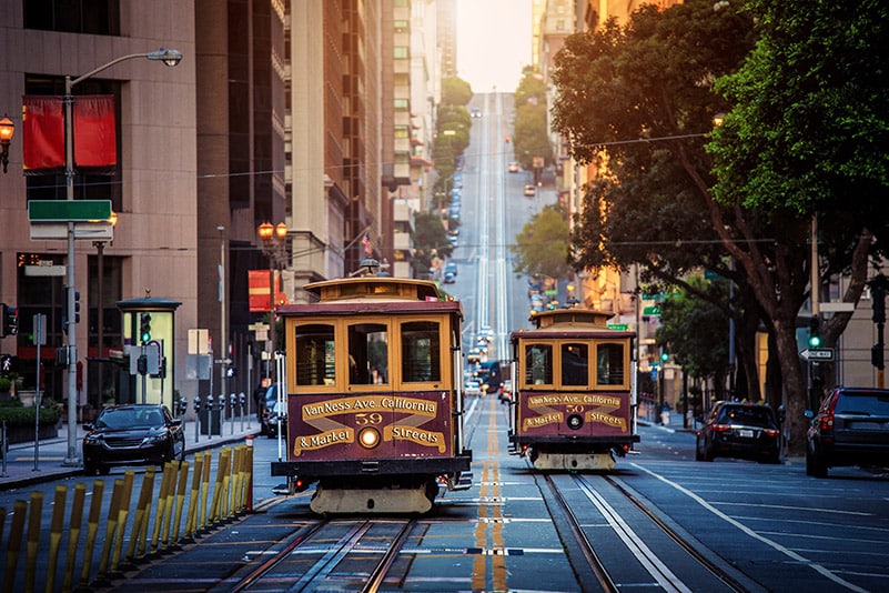 San Francisko Tramvaj na California Street